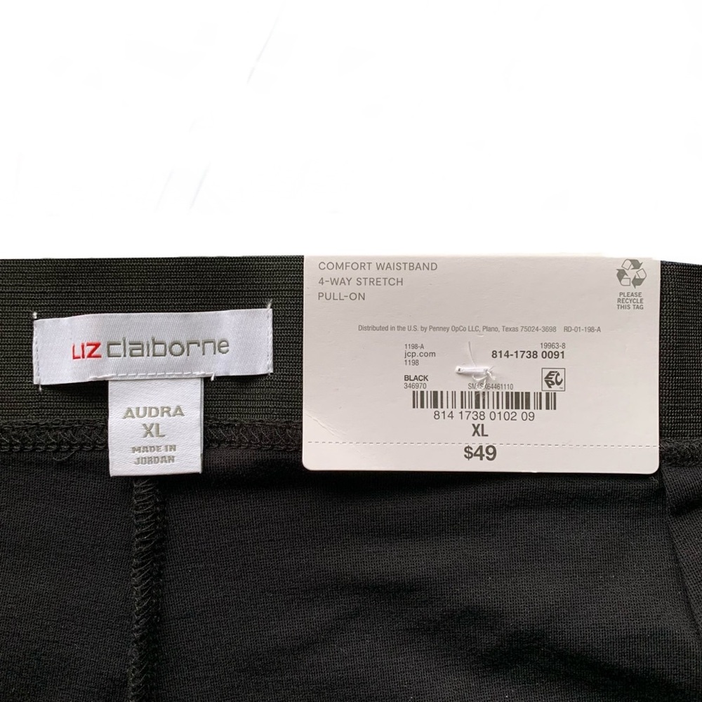 Black “Audra” Ponte Knit Pull-On Pants - Picture 6 of 6